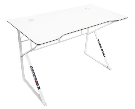 Стіл геймерський комп'ютерний Bonro 276 металевий 120×60 білий (42401081)