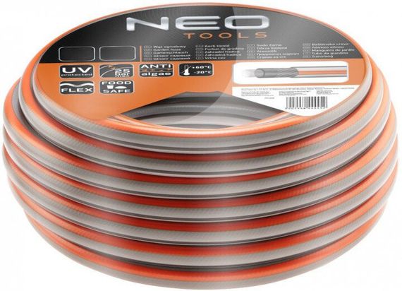 Шланг NEO садовый 20м, 1/2, 4-слой. Optima -20°/+60°C, max 25 bar (15-820)