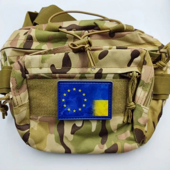 Патч / шеврон флаг ЕС и Украина | Зображення 2