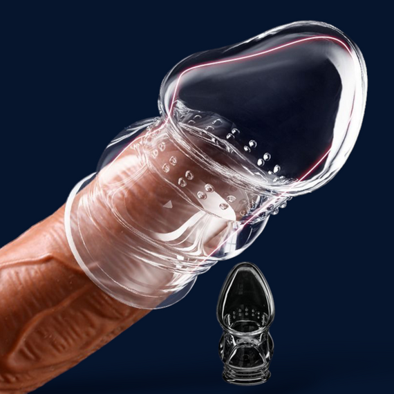 Закрытая насадка на головку пениса "Mr Zee", прозрачный sexstyle