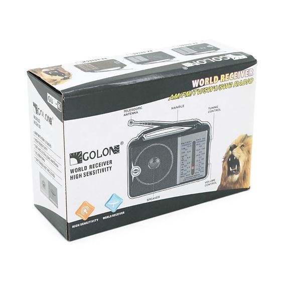 Радиоприемник GOLON RX-607,LED,2x3W,FM радио,корпус пластмасс,Black,BOX | Зображення 3