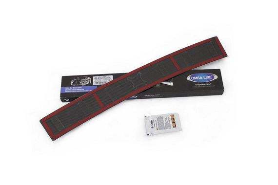 Накладка на задній бампер (карбон) для Jeep Renegade | Зображення 3