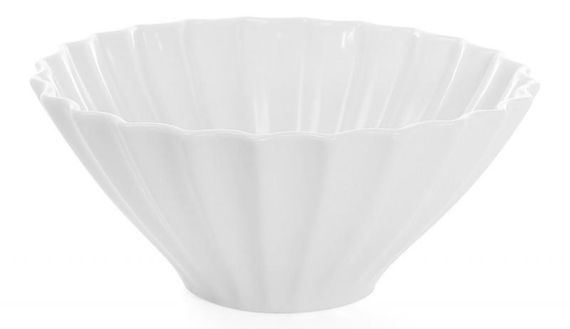 Набір 2 порцелянових салатника "White City Хвиля" 700мл (біла порцеляна)
