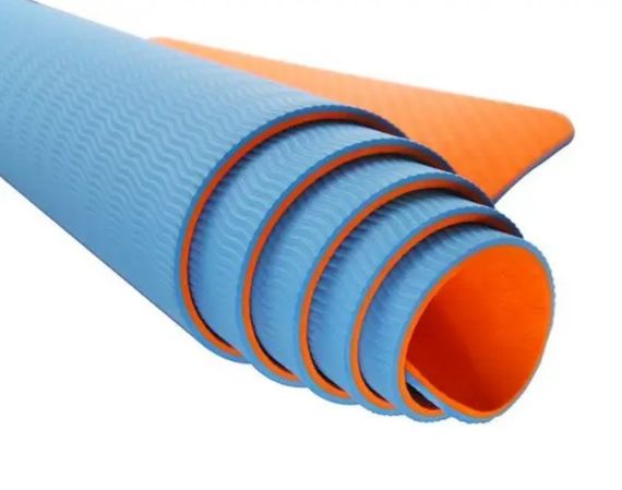 Килимок для йоги та фітнесу U-POWEX TPE Yoga mat Orange/Blue (183х61х0.6) (UP_1000_TPE_Or/Blue) | Зображення 2