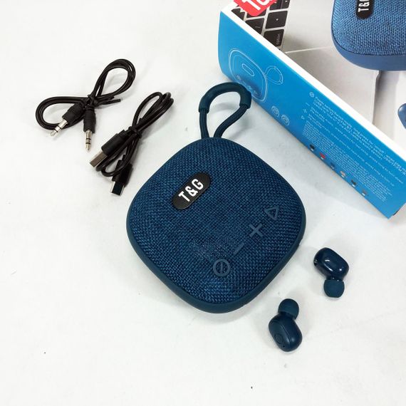 Колонка-Bluetooth с наушниками TG813. Цвет: синий | Зображення 8