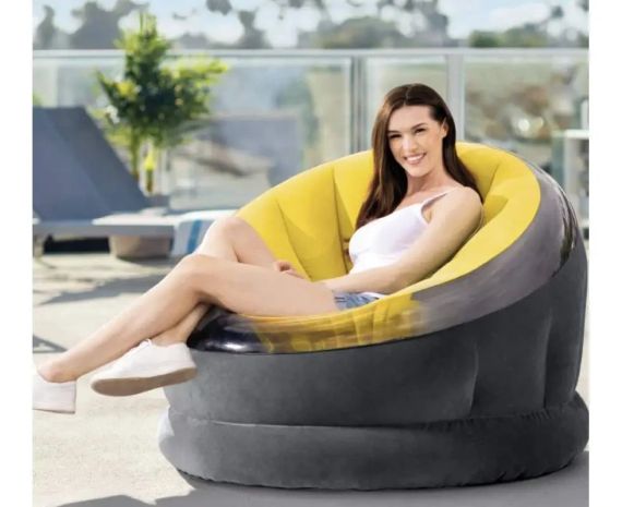 Надувное кресло 112 x 109 x 69см, Intex 68582-yellow | Зображення 1