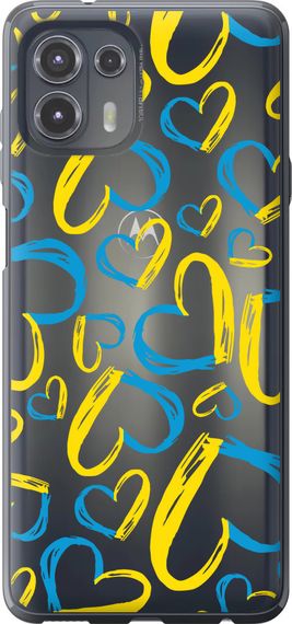 Чехол на Motorola Edge 20 Lite Сердца UA "5292u-2496-17620"