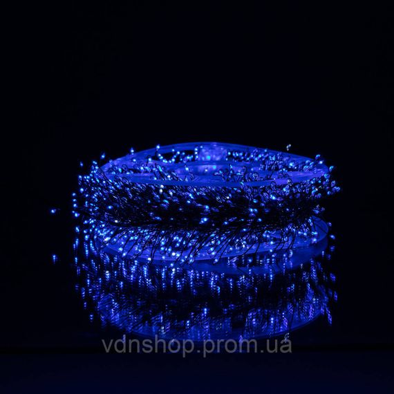 Новорічна гірлянда Хвойна лапа кімнатна роса 100 м 3000 LED зелений провід Синє сяйво D3000L100MGBL | Зображення 2