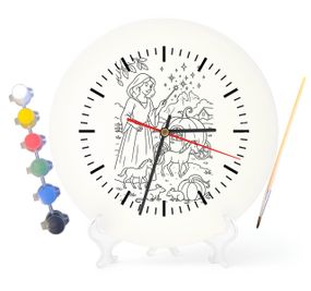 Детский набор для творчества часы-раскраска Золушка (по мотивам сказки Шарля Перро) 30 см (Г0013)