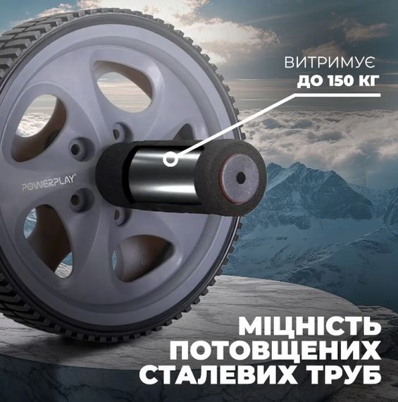 Колесо для преса PowerPlay PP-4345 Exercise Wheel (d16.5cm) Сіре (PP_4345) | Зображення 2