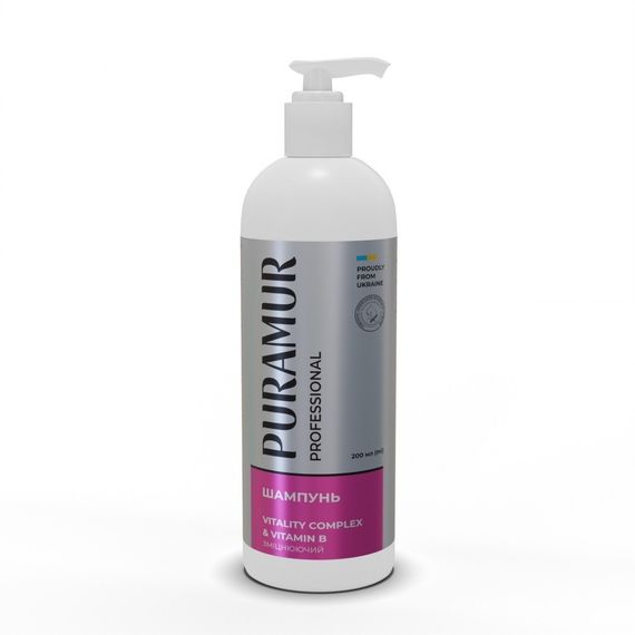 Шампунь, що зміцнює для собак і котів Puramur Vitality Complex with Vitamin B, 200 мл