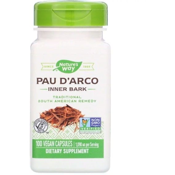 Муравьиное дерево Nature's Way Pau d'Arco Inner Bark 545 mg 100 Veg Caps NWY-15450