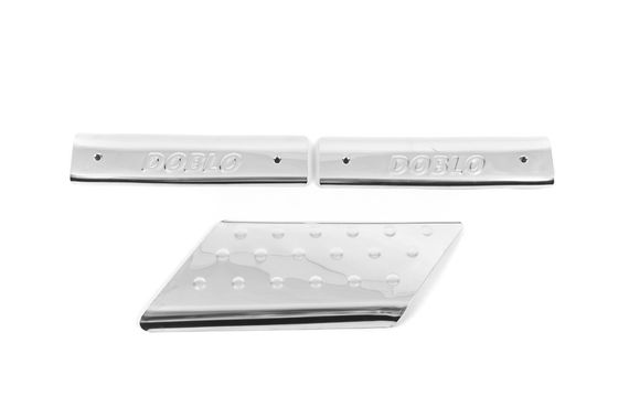 Накладки на внутрішні пороги (Omsa, нерж.) 3 двері для Fiat Doblo I 2001-2005 рр | Зображення 1