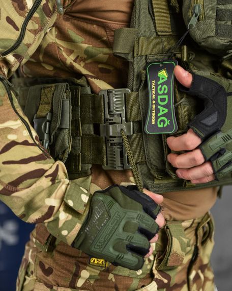 Плитоноска с подсумками олива 4 точки сброса АСДГ asdg хаки | Зображення 8