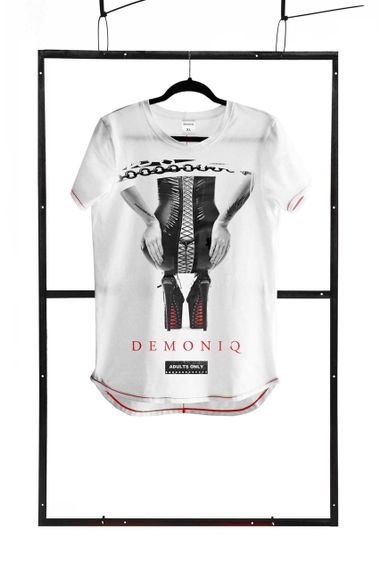 Мужская футболка с принтом Demoniq TSHRB002 белая, L sexstyle