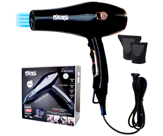 Фен для сушіння та укладання волосся з іонізацією DSP 30088 чорний 2200W (24327-30088_601) | Зображення 2