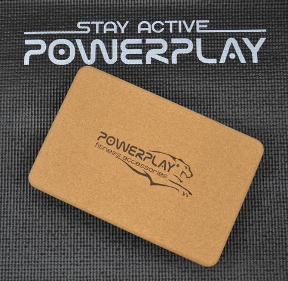 Блок для йоги PowerPlay PP_4006 з пробкового дерева Cork Yoga Block (1шт.) | Зображення 2