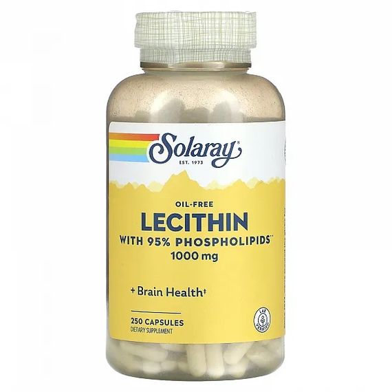 Лецитин Solaray Lecithin 1000 mg 250 Caps SOR-08301
