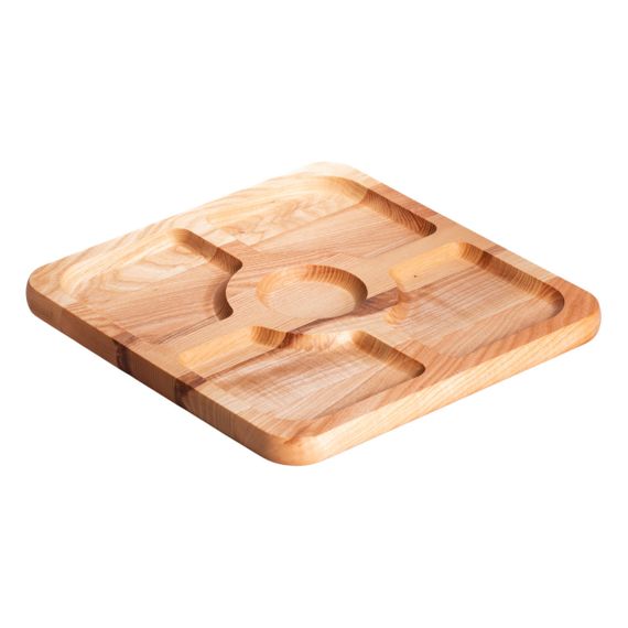 Менажниця на 5 секцій дерев'яна 30×20 см Lugi T54W300 | Зображення 1