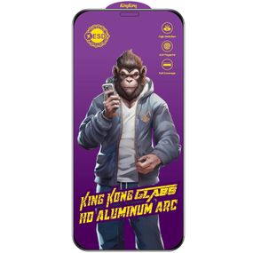 Захисне скло 5D Anti-static Purple (тех.пак) для Apple iPhone 13 / 13 Pro / 14 / 16e (6.1") Чорний