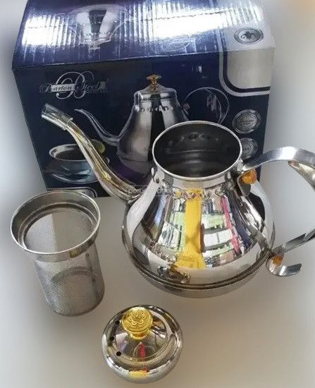 Заварочный чайник из нержавеющей стали Barton Steel BS-7502-18 заварник с ситечком 1,8 л | Зображення 2