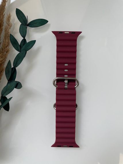 Силіконовий ремінець для Smart Watch Ocean Band 42/44/45/49 (Бордовий) | Зображення 5