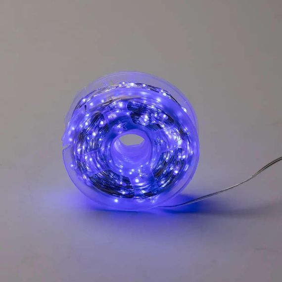 Гірлянда роса на пульті 100 метрів на 1000 led світлодіодів крапля на білому дроті синя | Зображення 7