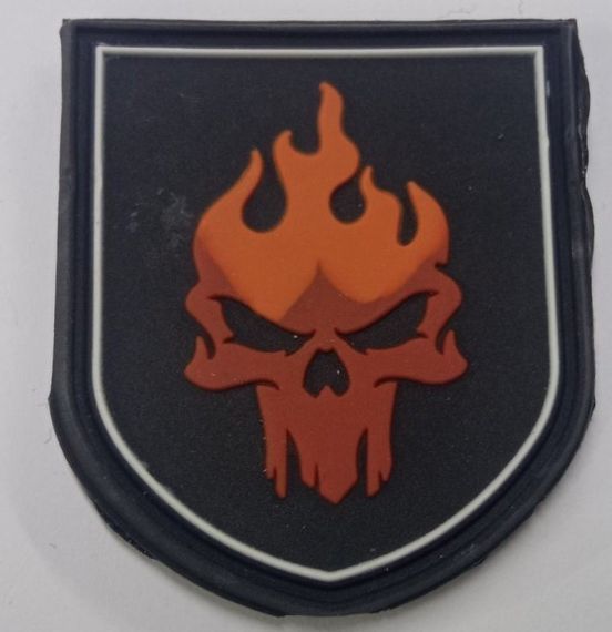 Шевроны "Вогненний череп" резиновый