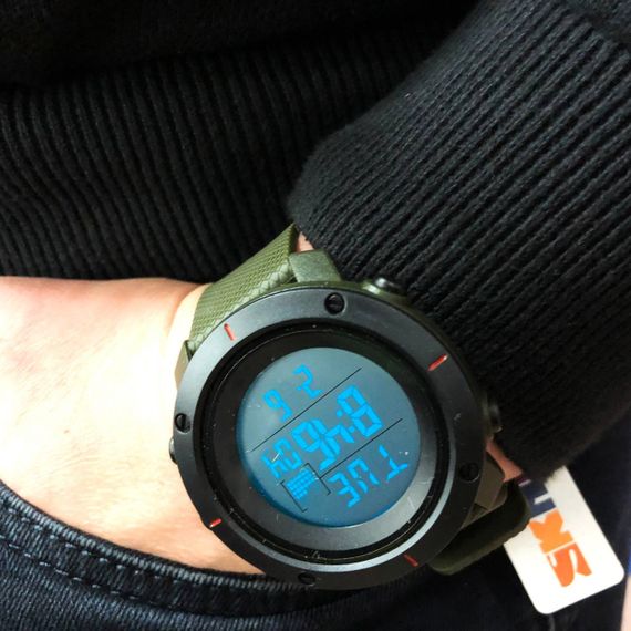 Армейский наручные часы с таймером SKMEI 1213AG, Цифровые часы для активного образа жизни MS-21 | Зображення 9