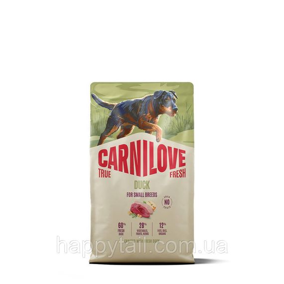 Сухой корм Carnilove True Fresh Dog Small Breed Duck для собак малых пород свежая утка беззерновой 4 кг