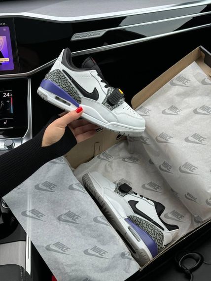 Кросівки Air Jordan Legacy 312 Low White Black Purple , В'єтнам B1403 37 23.5 см | Зображення 5