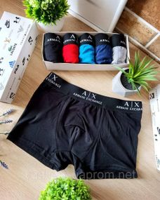Мужские боксеры Armani Exchange, мужские трусы Армани, Хлопковые трусы Премиум качества Армани 3XL, Черный