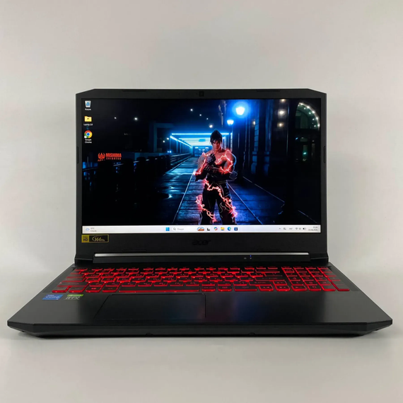Игровой ноутбук Б-класс Acer Nitro 5 AN515-57 / 15.6" (1920x1080) IPS / Intel Core i5-11400H (6 (12) ядер по 2.7 - 4.5 GHz) / 32 GB DDR4 / 512 GB SSD / nVidia GeForce RTX 3050 Ti, 4 GB GDDR6, 128-bit / HDMI / WebCam б/у + Подарок Беспроводная мышь / USB | Зображення 1
