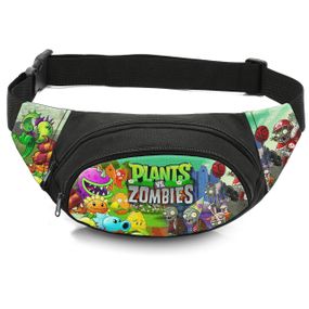 Сумка-бананка дитяча з принтом Рослини проти Зомбі поясна сумка для хлопчика (4590)
