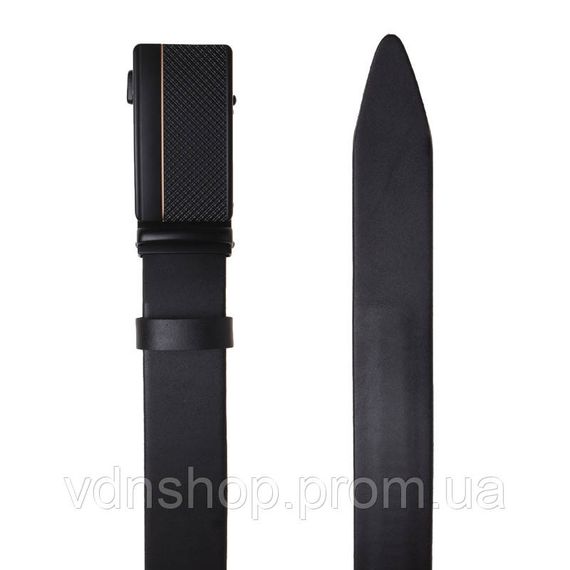 Автоматичний чоловічий пасок з пряжкою115-125×3.5 / ремінь на штани Borsa Leather, чорний | Зображення 3