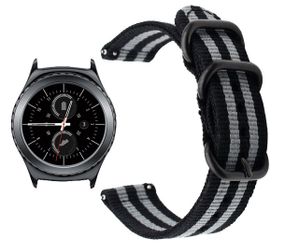 Нейлоновый ремешок Primo Traveller для часов Samsung Gear S2 Classic SM-R732 / RM-735 - Black&Grey