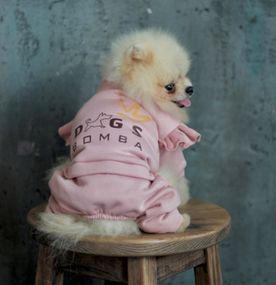 Костюм трьохнитка рюша пудра D-167