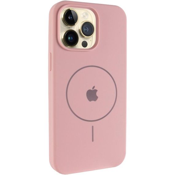 Чохол Silicone Case Full Protective (AA) V2 with MagSafe для Apple iPhone 12 Pro / 12 (6.1") Рожевий / Pink Sand