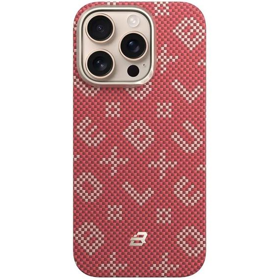 TPU+PC чехол Blueo Gilded Tactile Woven with MagSafe для Apple iPhone 15 Pro (6.1") Red | Зображення 1