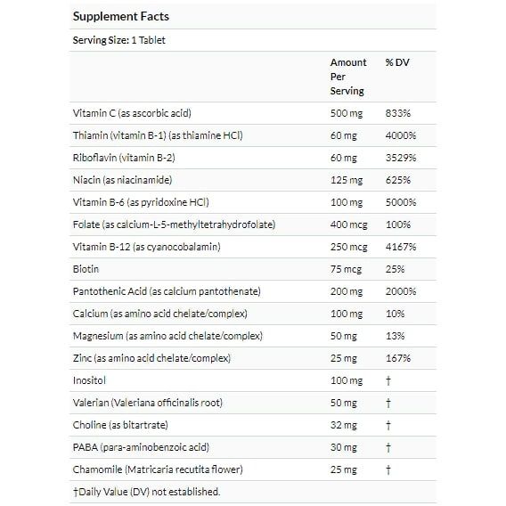 Комплекс для профилактики нервной системы Nature's Plus Mega-Stress Complex 90 Tabs NTP1261 | Зображення 2