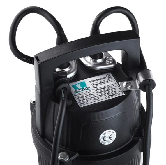 Насос дренажний Pumpman QDX1,5-32-0,75 кВт Hmax 33 м Qmax 7,2 куб.м 750 Вт (CV032261) | Зображення 3