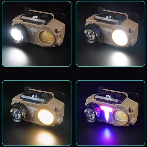 Потужний ліхтар для риболовлі CH-8825-3P35+COB(white+yellow)+RGB, Налобний ліхтар на голову BI-39 | Зображення 9