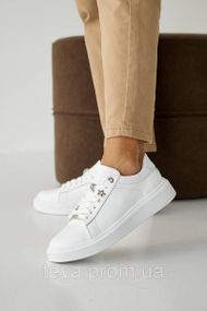 Жіночі кеди шкіряні весняно-осінні білі розмір 40 FV_001322