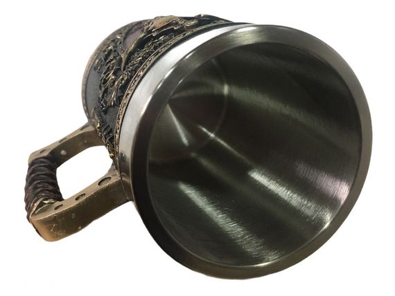 Кухоль Чашка 3D Skull Mug Череп пивний кухоль з Гербом Крилатого Черепа | Зображення 5