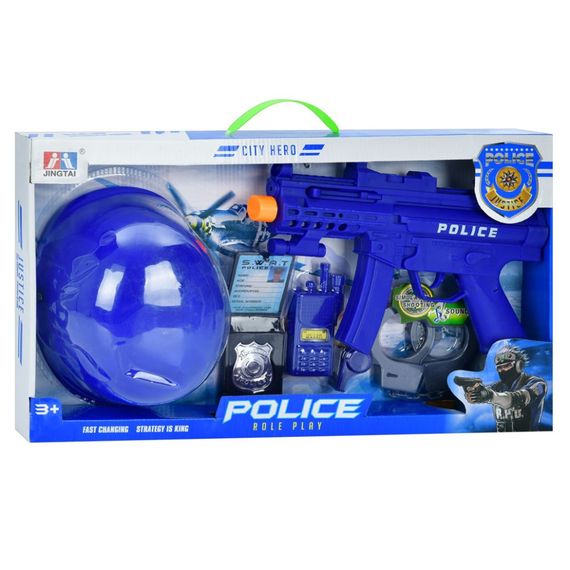 Детский набор полицейского P11 автомат, каска, наручники, рация | Зображення 1