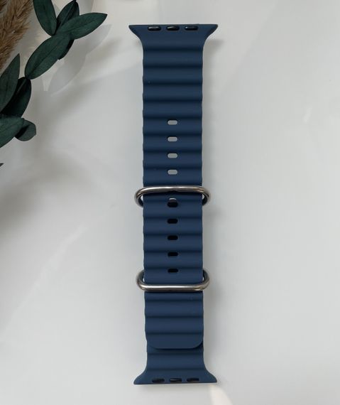 Силіконовий ремінець для Smart Watch Ocean Band 42/44/45/49 (Темно-синій) | Зображення 4