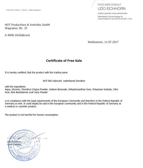 Органічний лубрикант на водній основі Hot Bio Lube Sensitive, 100 мл sexstyle | Зображення 2