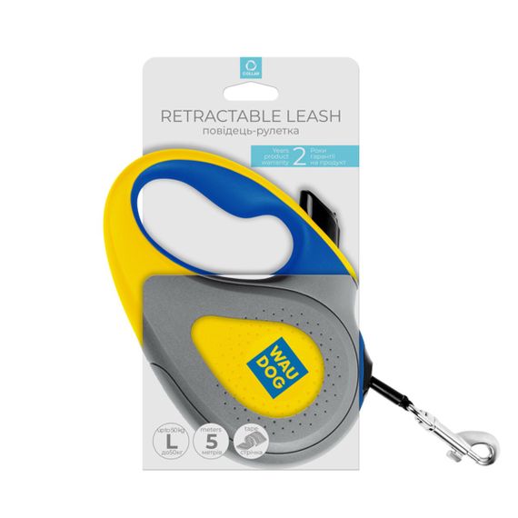 Рулетка для собак Waudog R-Leash L з малюнком "Colors Of Freedom"", стрічка, 5 м | Зображення 1