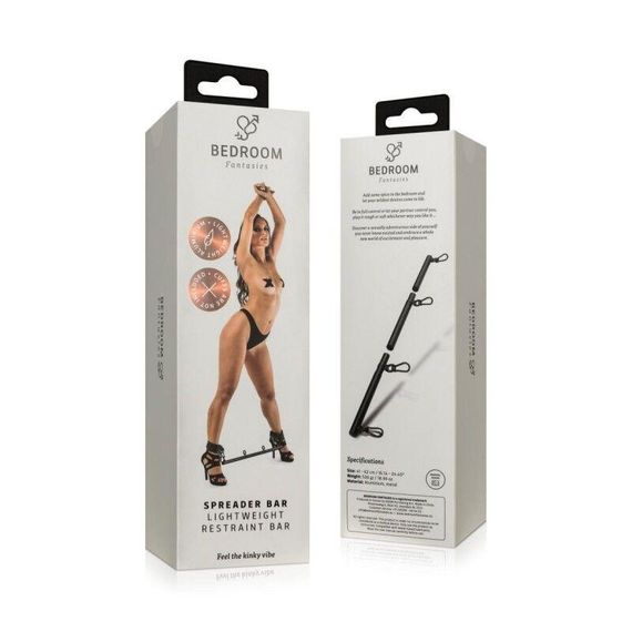 Фіксатор для рук та ніг Bedroom Fantasies: Spreader Bar Lightweight Restraint Bar, чорний Sex Aura | Зображення 5