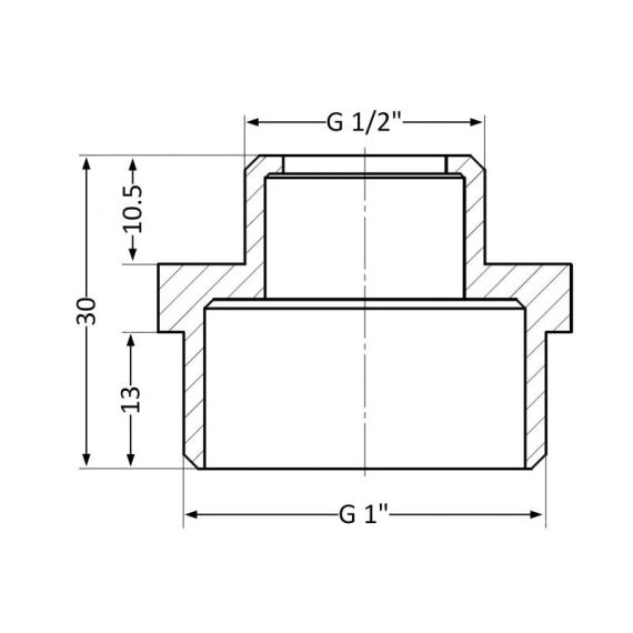 Ниппель Thermo Alliance Standart 1"х1/2" НР SD4082515 | Зображення 1